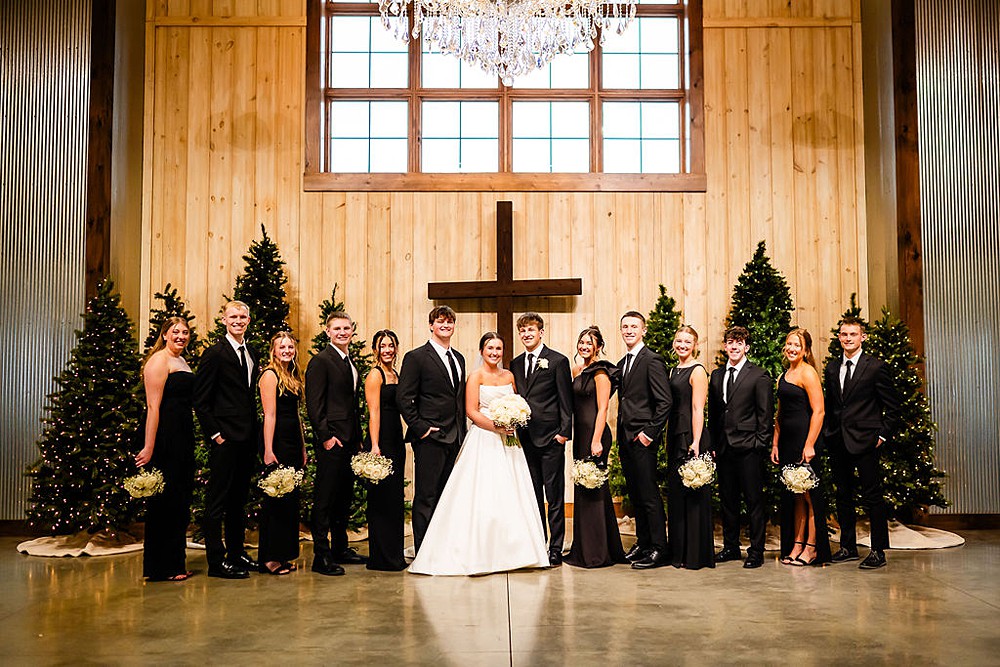 Little Creek Barn is a two-story modern farmhouse barn wedding venue in Northwest Ohio; Timeless Winter Barn Wedding in Northwest Ohio
