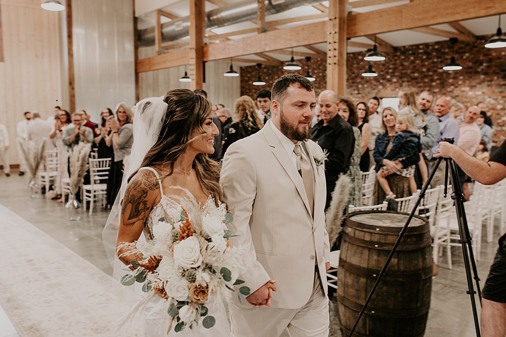 Little Creek Barn is a two-story modern farmhouse barn wedding venue in Northwest Ohio; A Fall Barn Wedding in Ohio