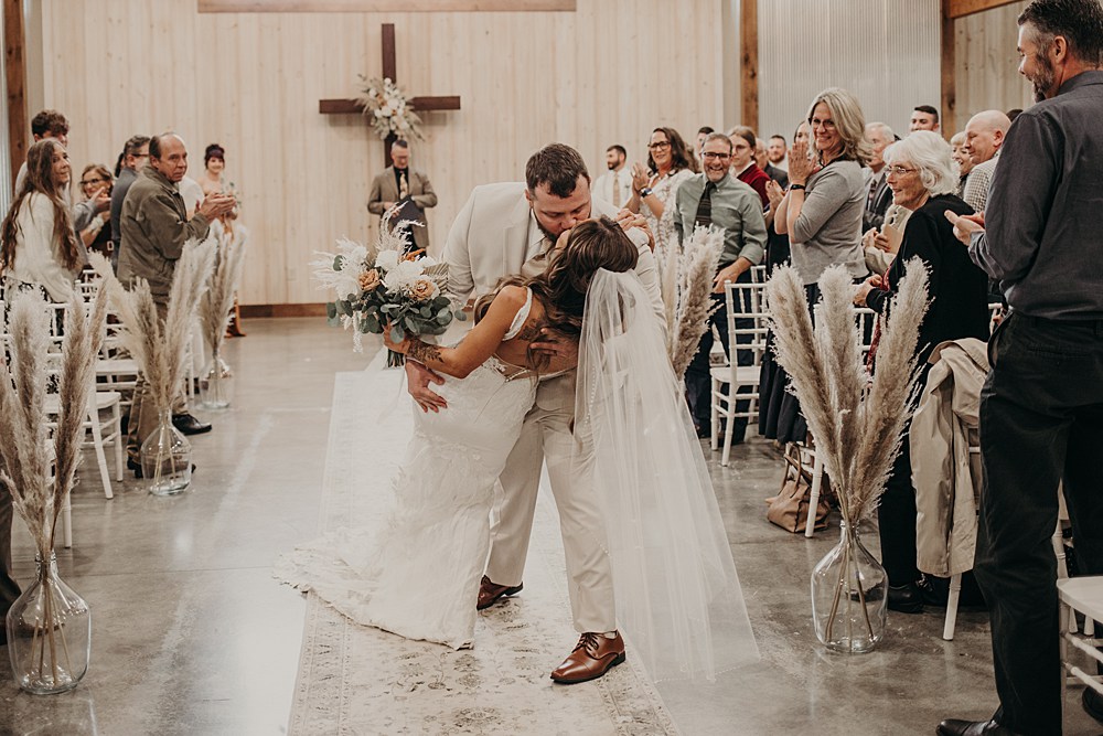 Little Creek Barn is a two-story modern farmhouse barn wedding venue in Northwest Ohio; A Fall Barn Wedding in Ohio