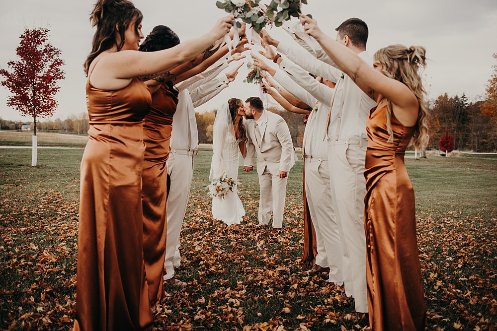 Little Creek Barn is a two-story modern farmhouse barn wedding venue in Northwest Ohio; A Fall Barn Wedding in Ohio
