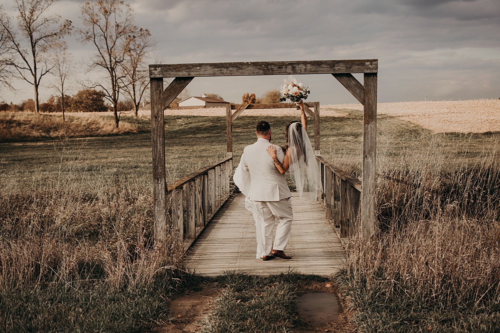 Little Creek Barn is a two-story modern farmhouse barn wedding venue in Northwest Ohio; A Fall Barn Wedding in Ohio