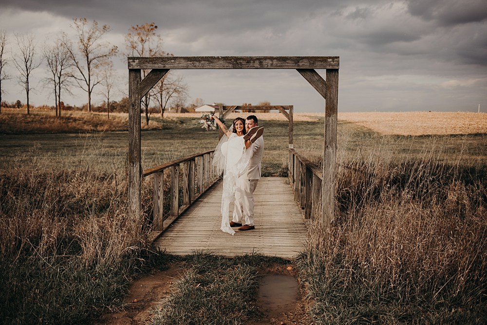 Little Creek Barn is a two-story modern farmhouse barn wedding venue in Northwest Ohio; A Fall Barn Wedding in Ohio
